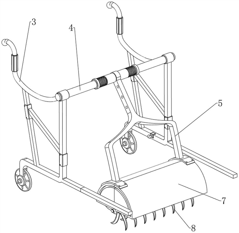 Efficient agricultural rotary cultivator capable of spraying pesticide