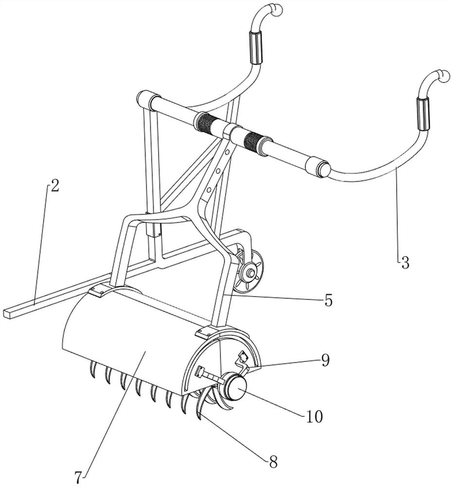 Efficient agricultural rotary cultivator capable of spraying pesticide