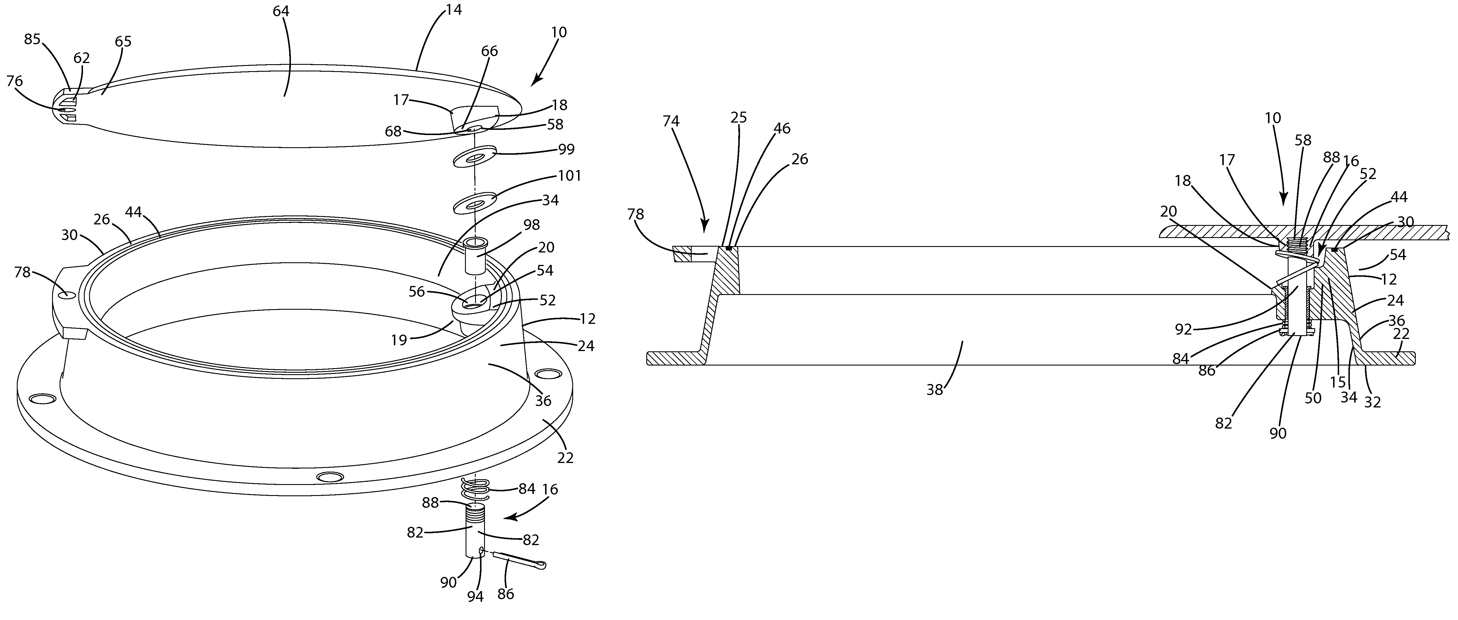 Swing-out manhole cover