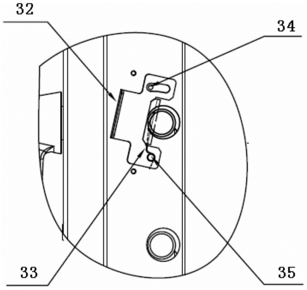 Safe with door pin automatic reset mechanism