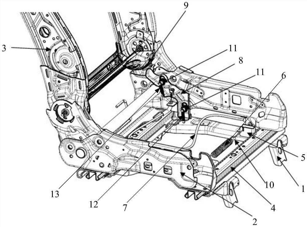 Automobile seat backrest graded adjusting structure and automobile