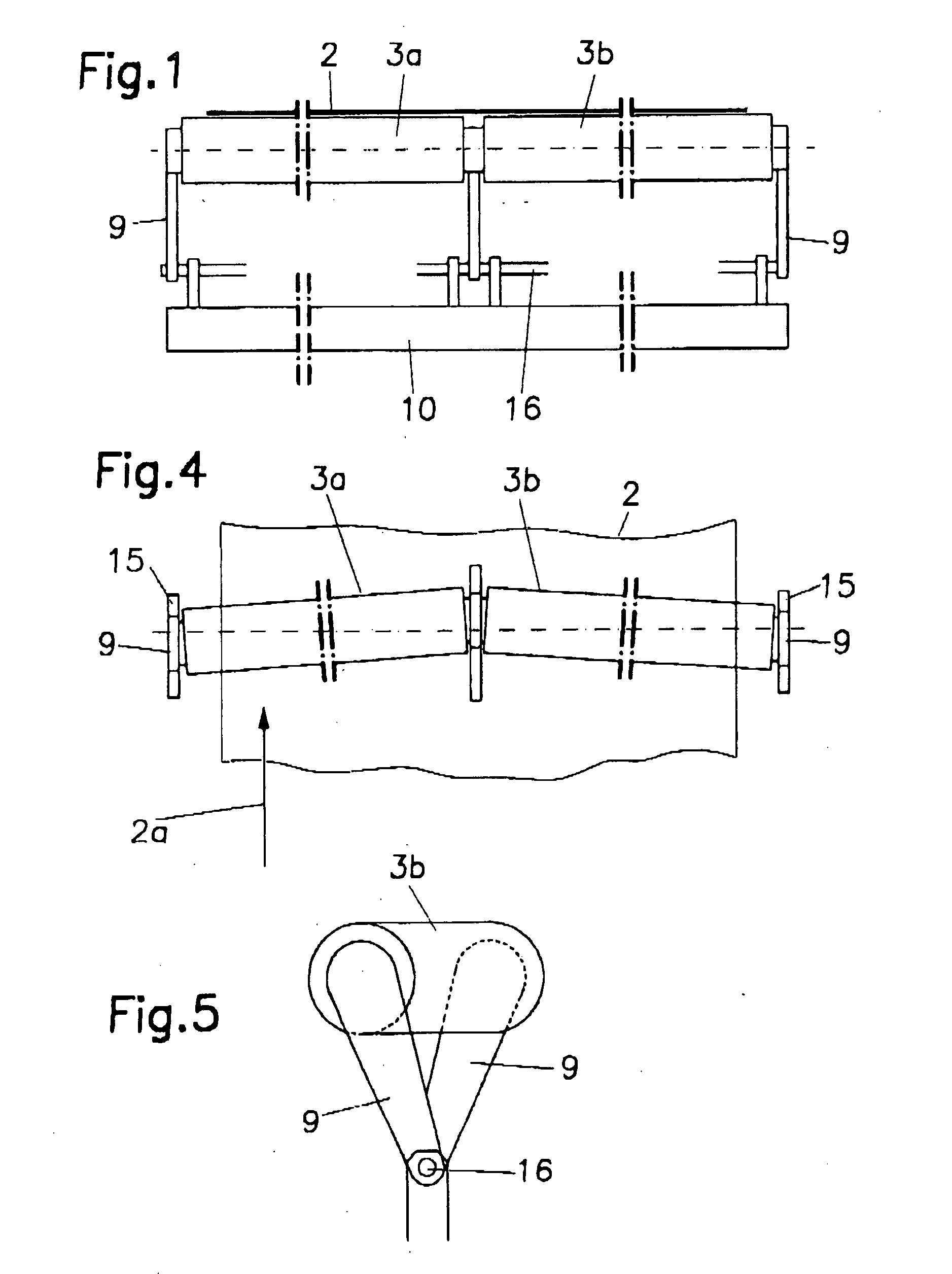 Device for stretching webs of material transversely to their travel direction