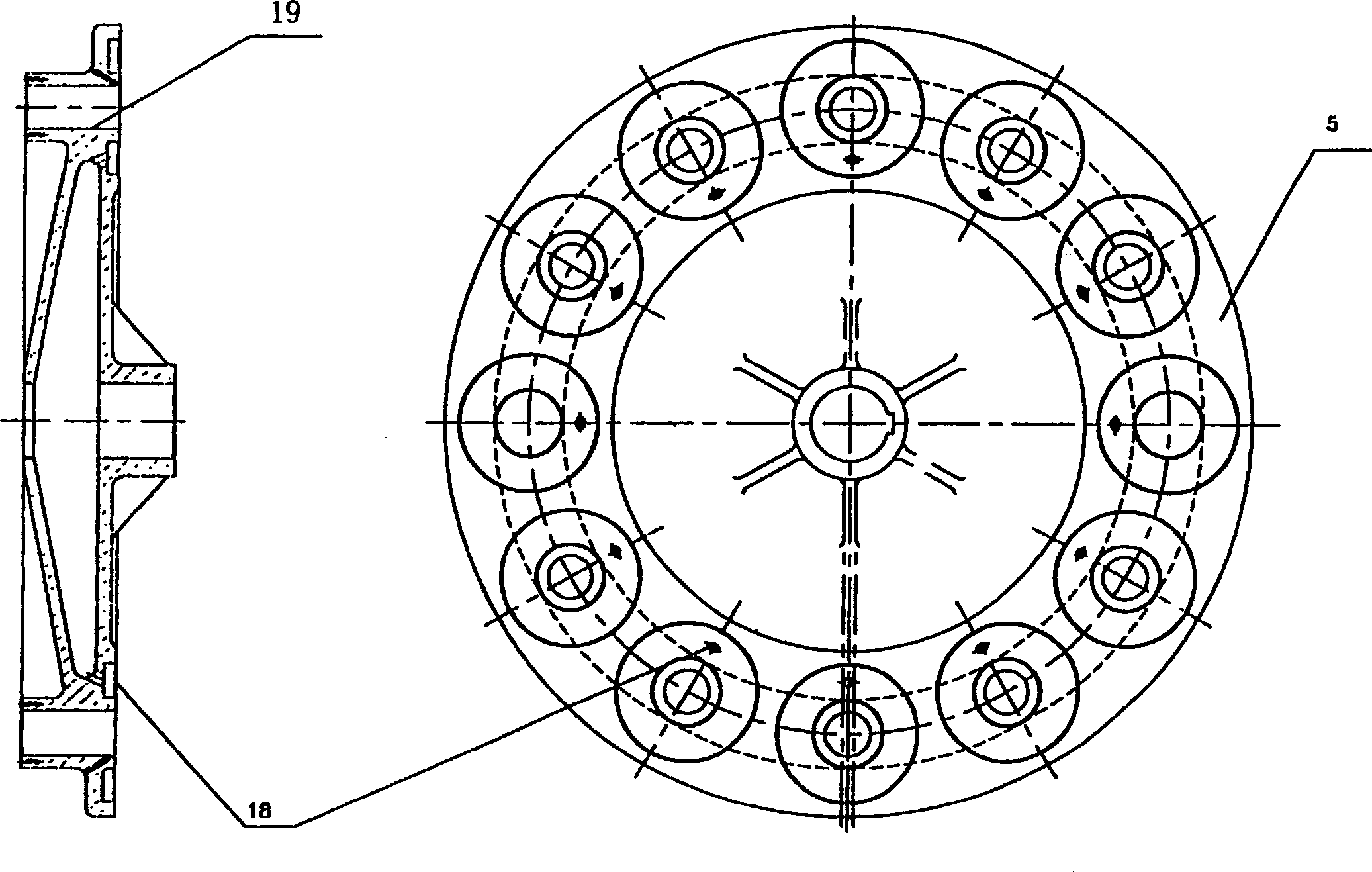 Rotary tapered chute type centrifugal concentrator