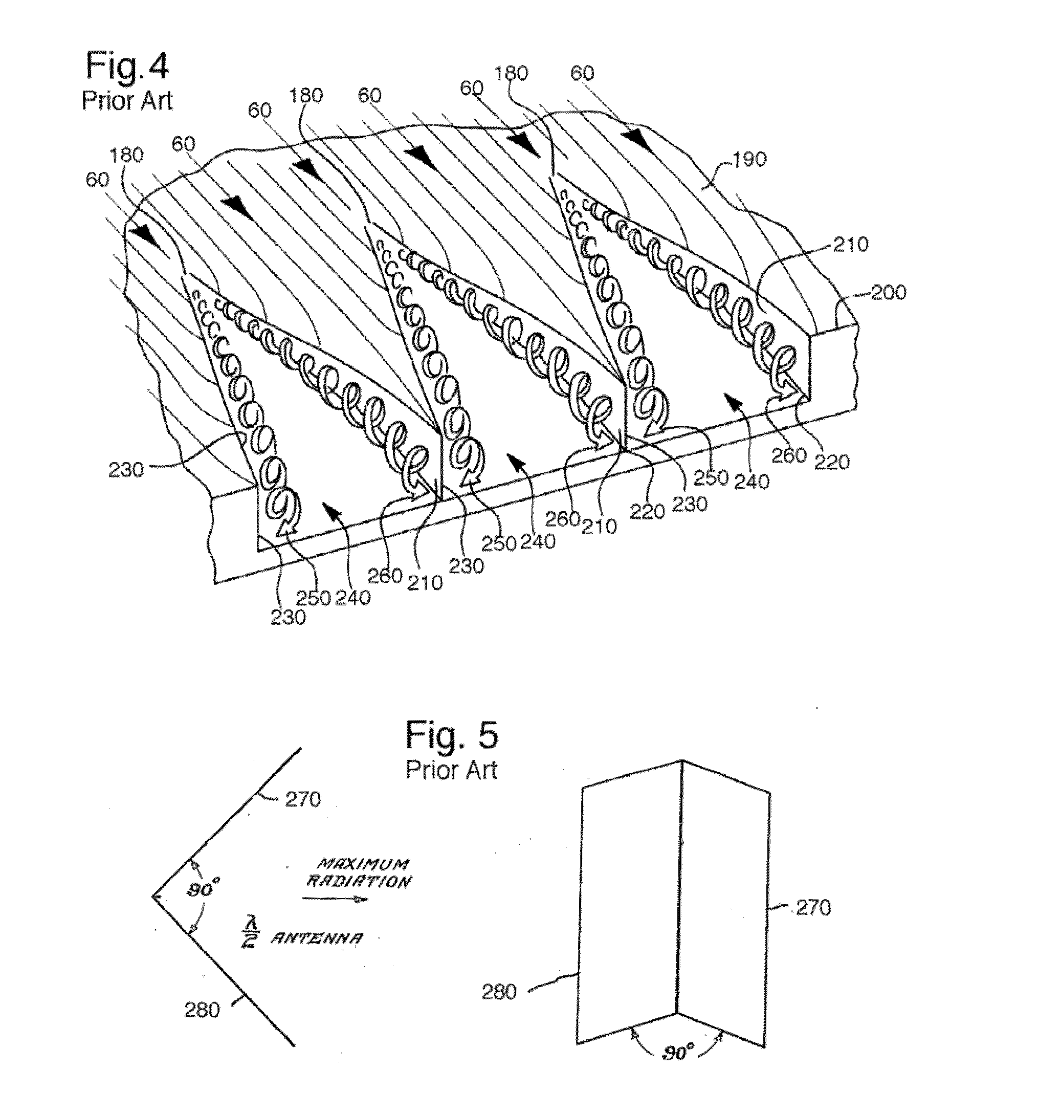 Radar energy absorbing deformable low drag vortex generator