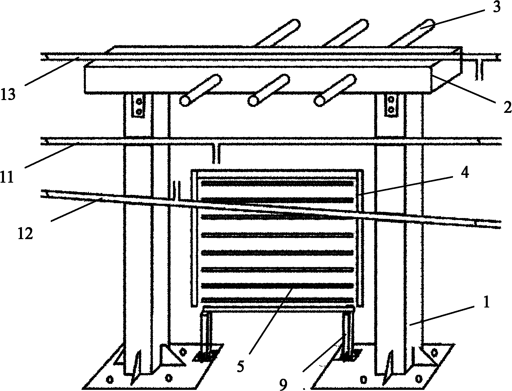 Hanging bag-type chlamydomonas culturing bracket