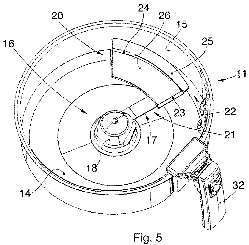 Apparatus with a mixing device for cooking food