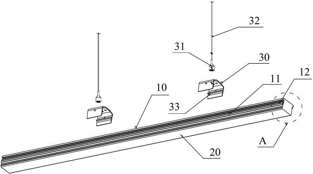 Double-control LED hanging wire lamp for handling official business