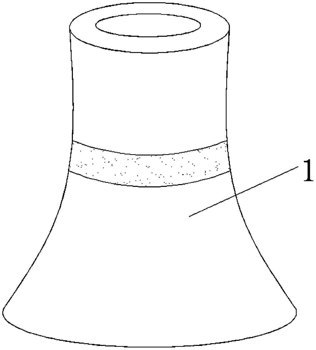 Device for preventing dust agglomeration in chimney based on airflow transformation