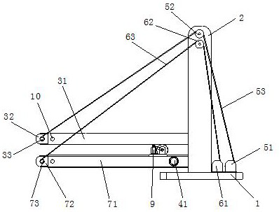 Baking connection conveying line body capable of achieving automatic overturning