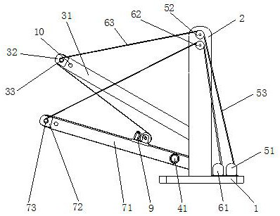 Baking connection conveying line body capable of achieving automatic overturning