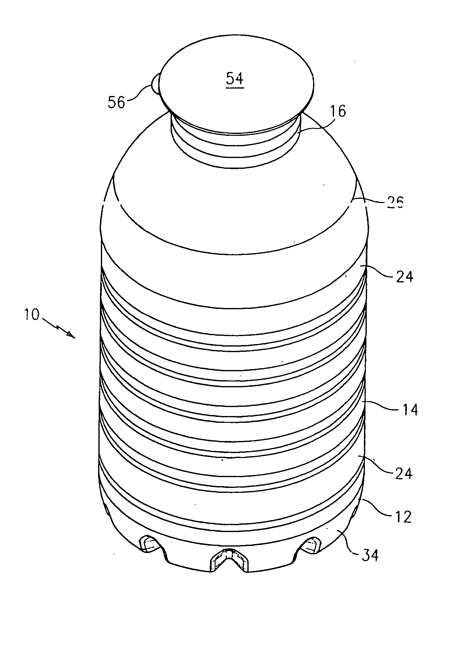 Plastic container and preform