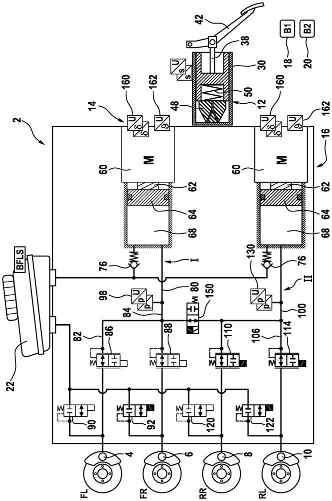 Brake system with two pressure sources and two methods of brake system operation