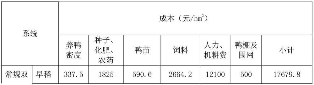 A high-density duck raising system and duck raising method in double-cropping rice paddy field