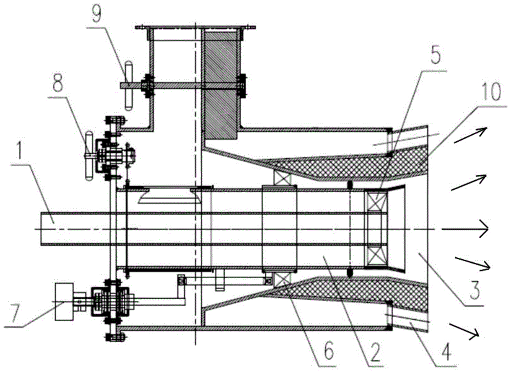 Top-mounted turbulent burner with low NOx emission for water-coal-slurry steam-injection boiler