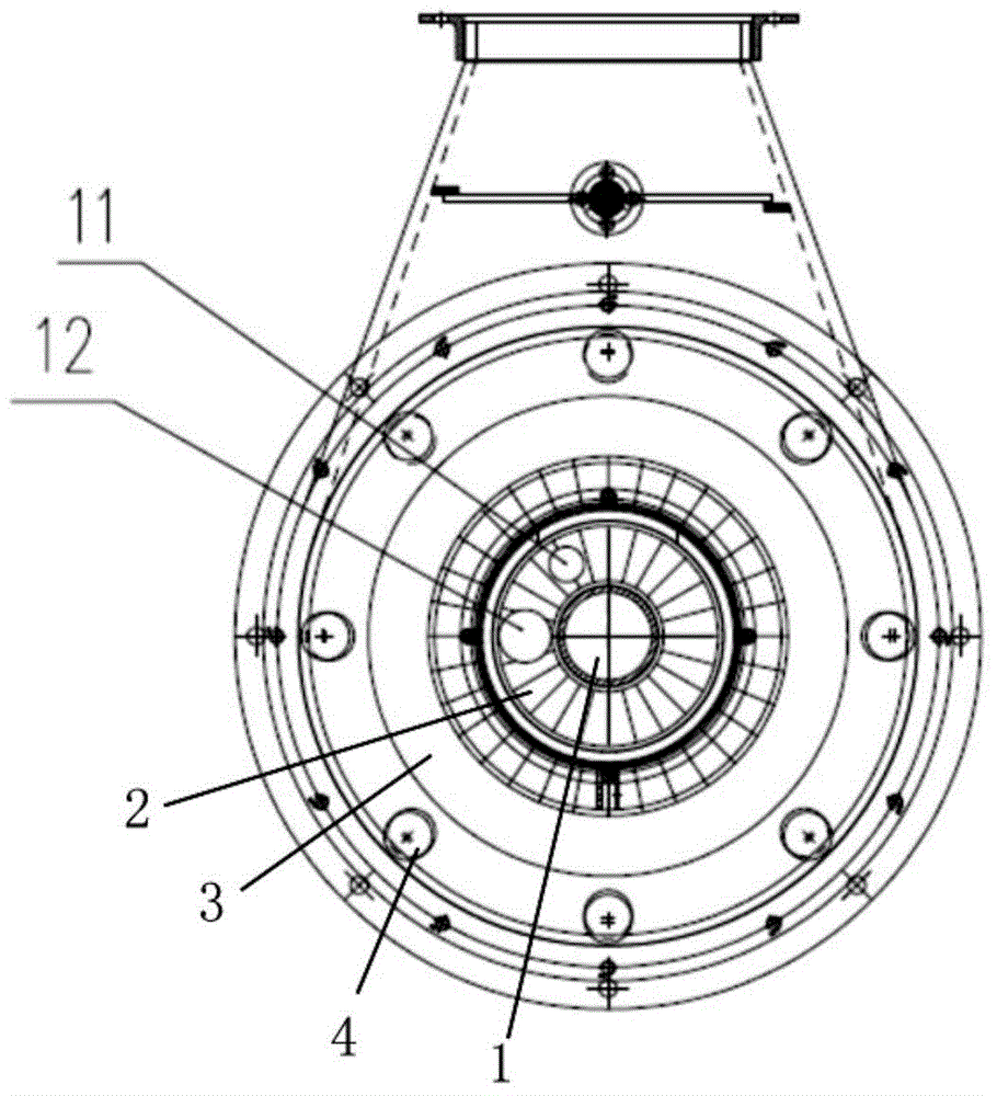 Top-mounted turbulent burner with low NOx emission for water-coal-slurry steam-injection boiler