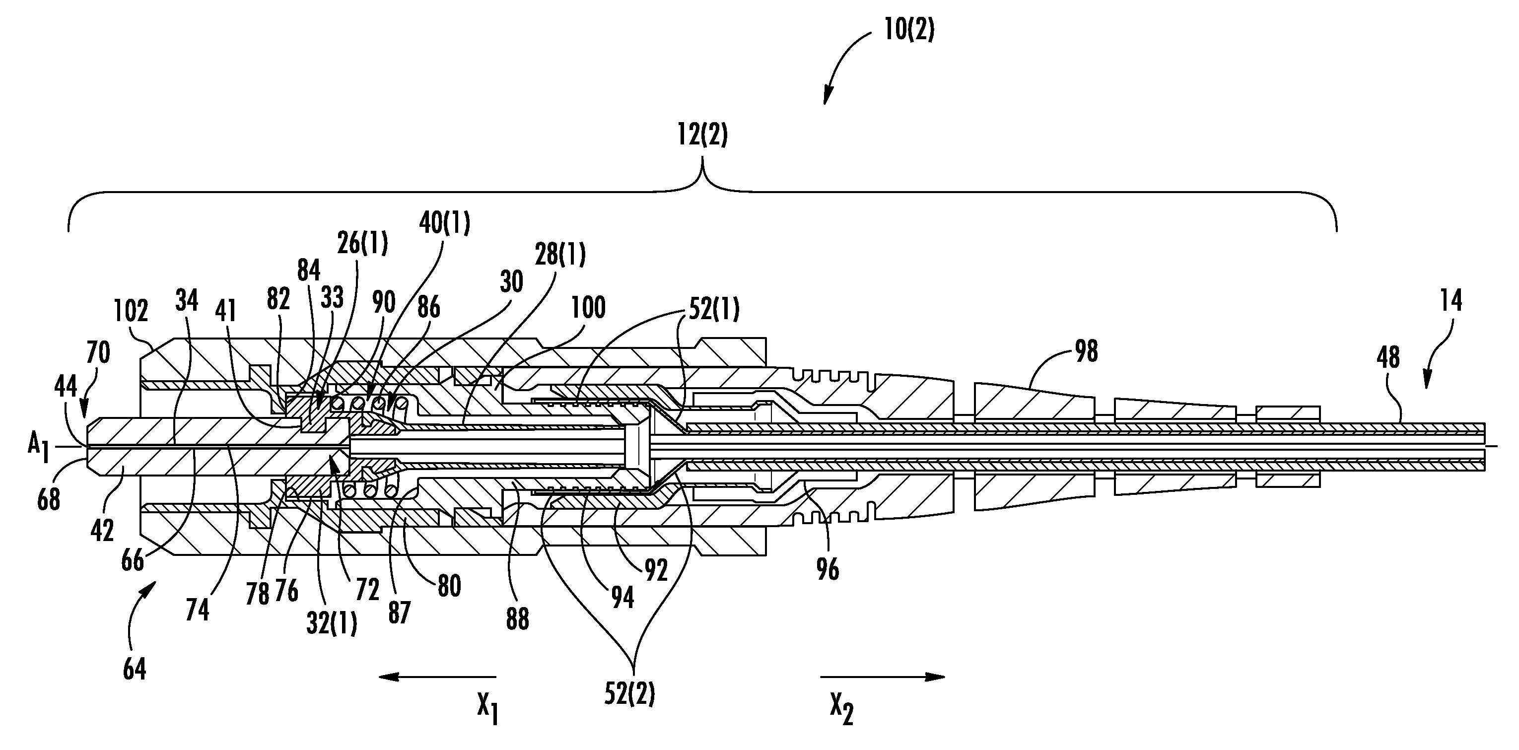 Ferrule holders with an integral lead-in tube employed in fiber optic connector assemblies, and related components, connectors, and methods