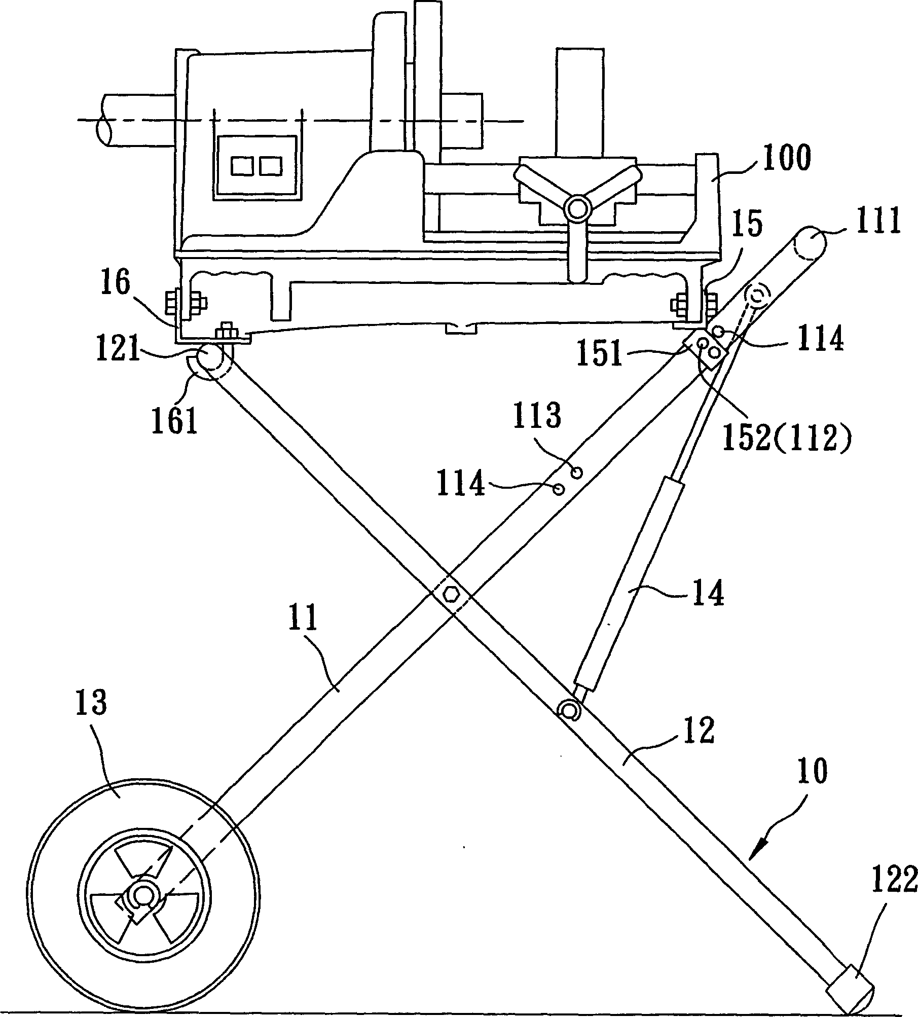 Portable tool machine fixation frame