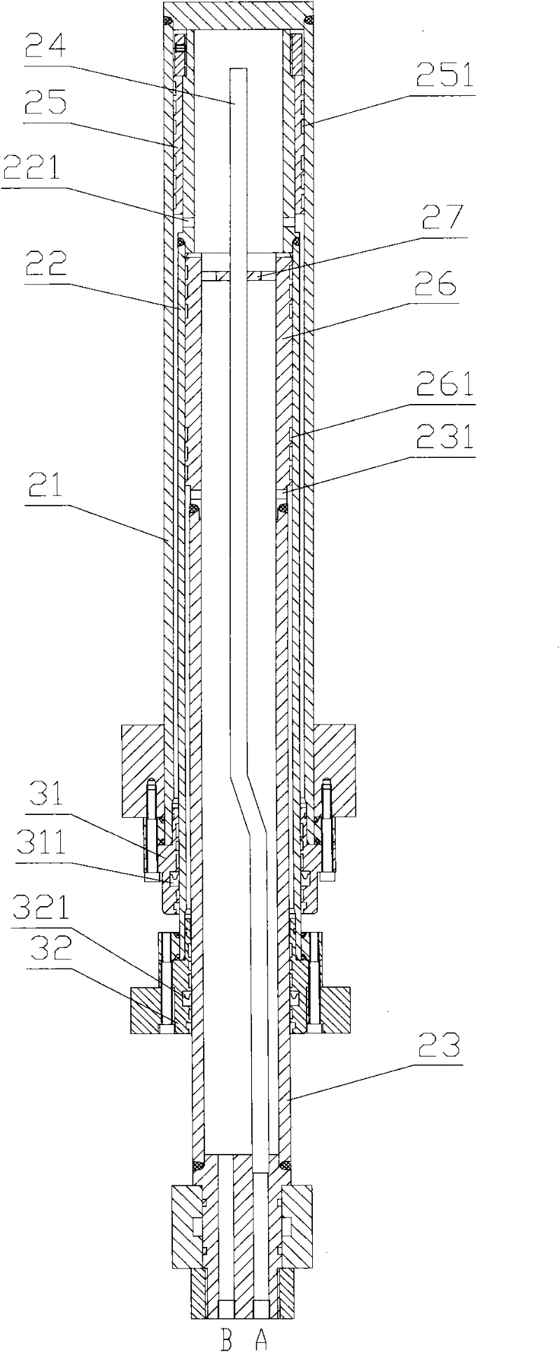 Jib system and telescopic oil cylinder thereof