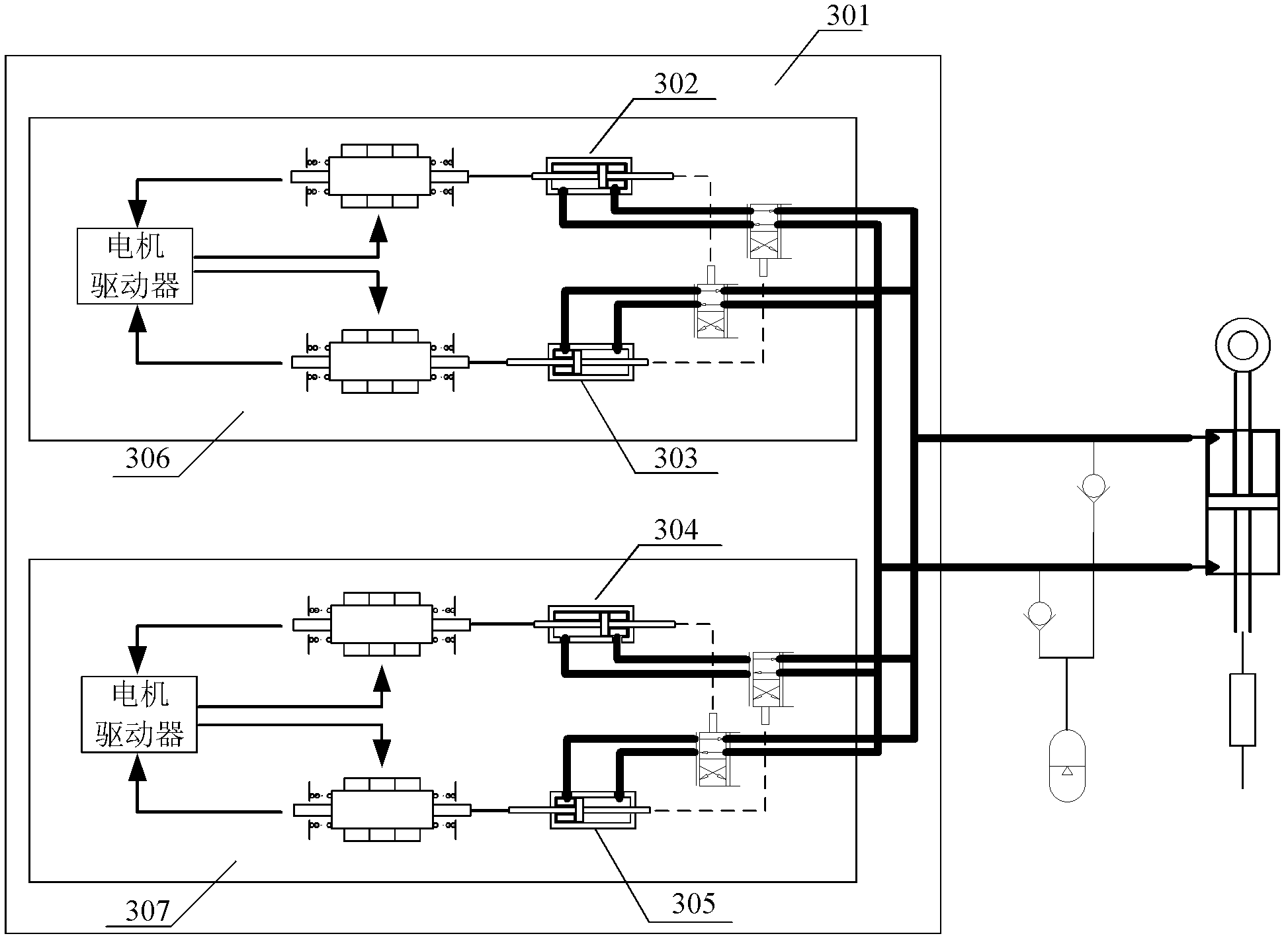 Direct-drive electro-hydraulic actuator