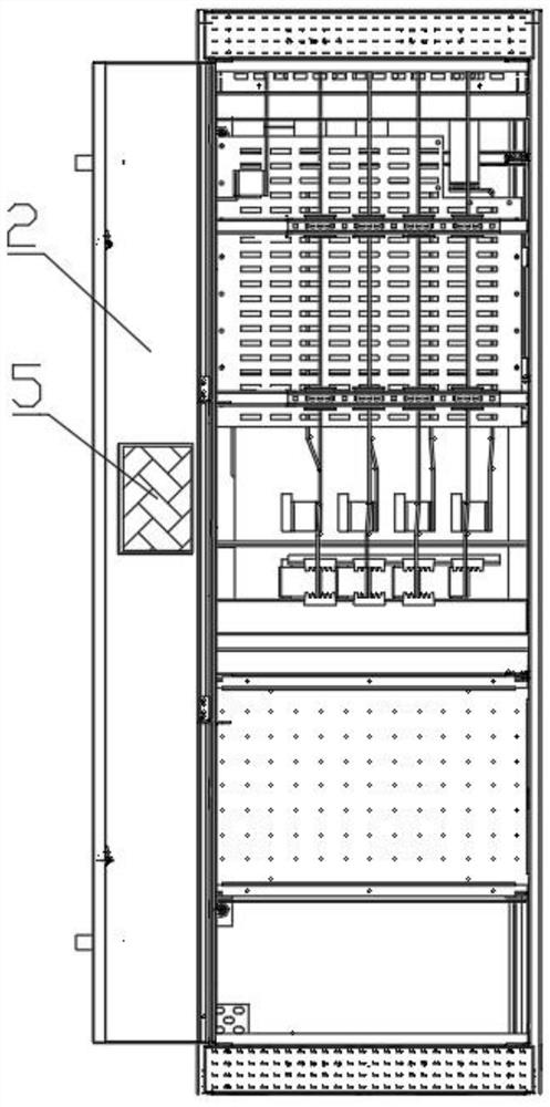 Low-voltage cabinet with visual temperature rise state