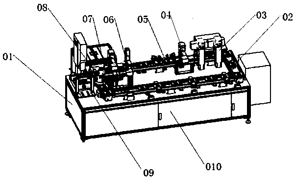 Power generator carbon brush frame intelligent assembling production equipment and production line