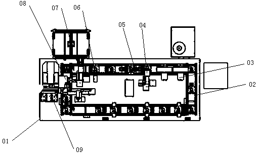 Power generator carbon brush frame intelligent assembling production equipment and production line