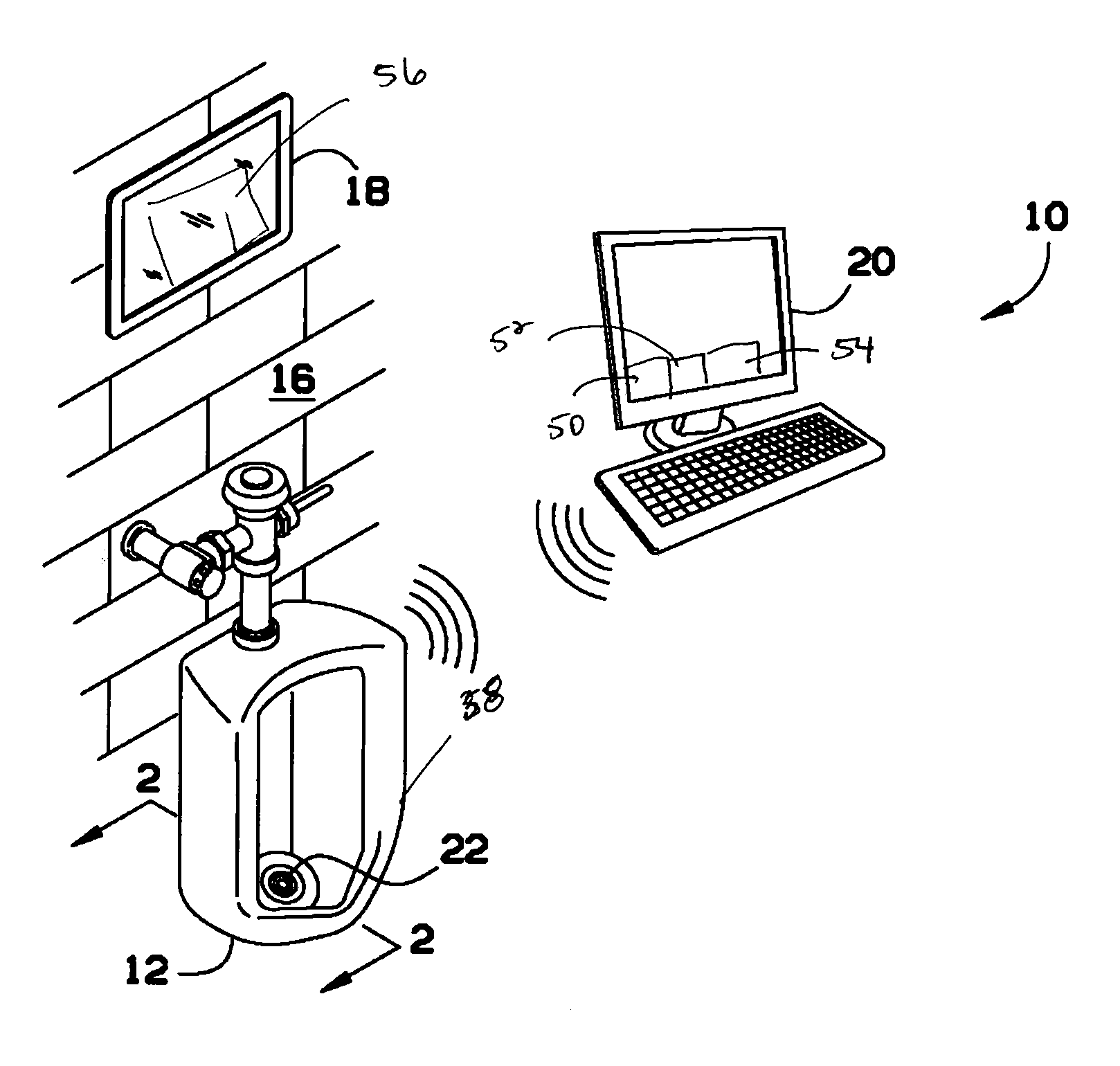 Urinal gaming system