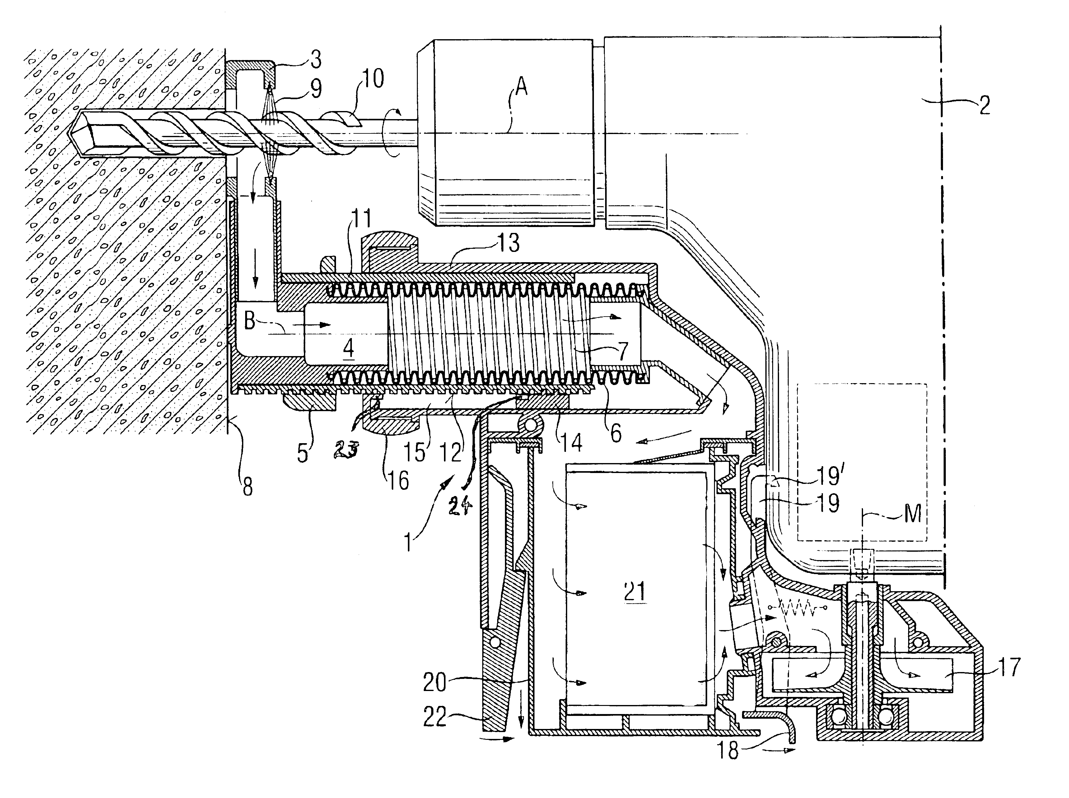 Dust removal unit for a hand tool device