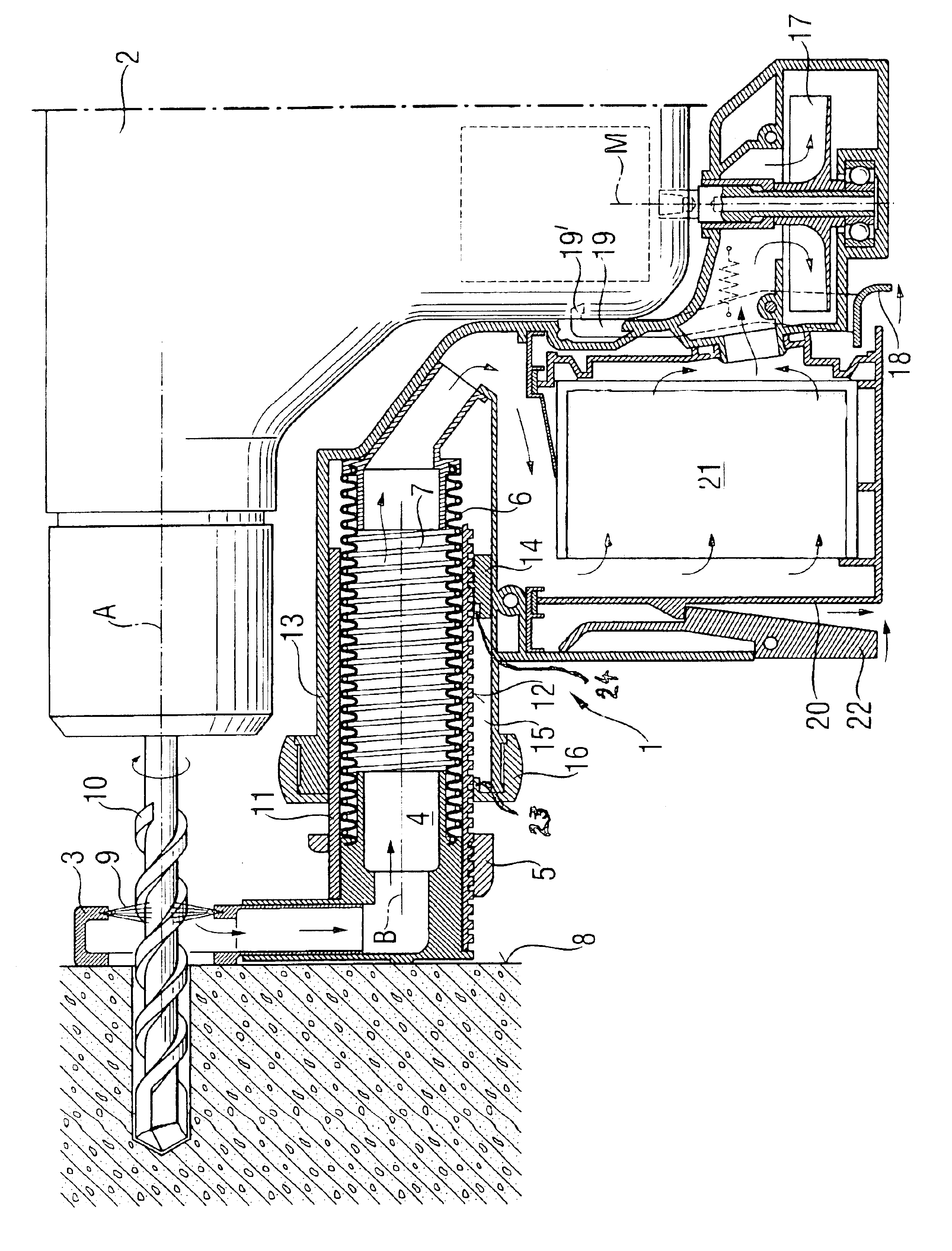 Dust removal unit for a hand tool device