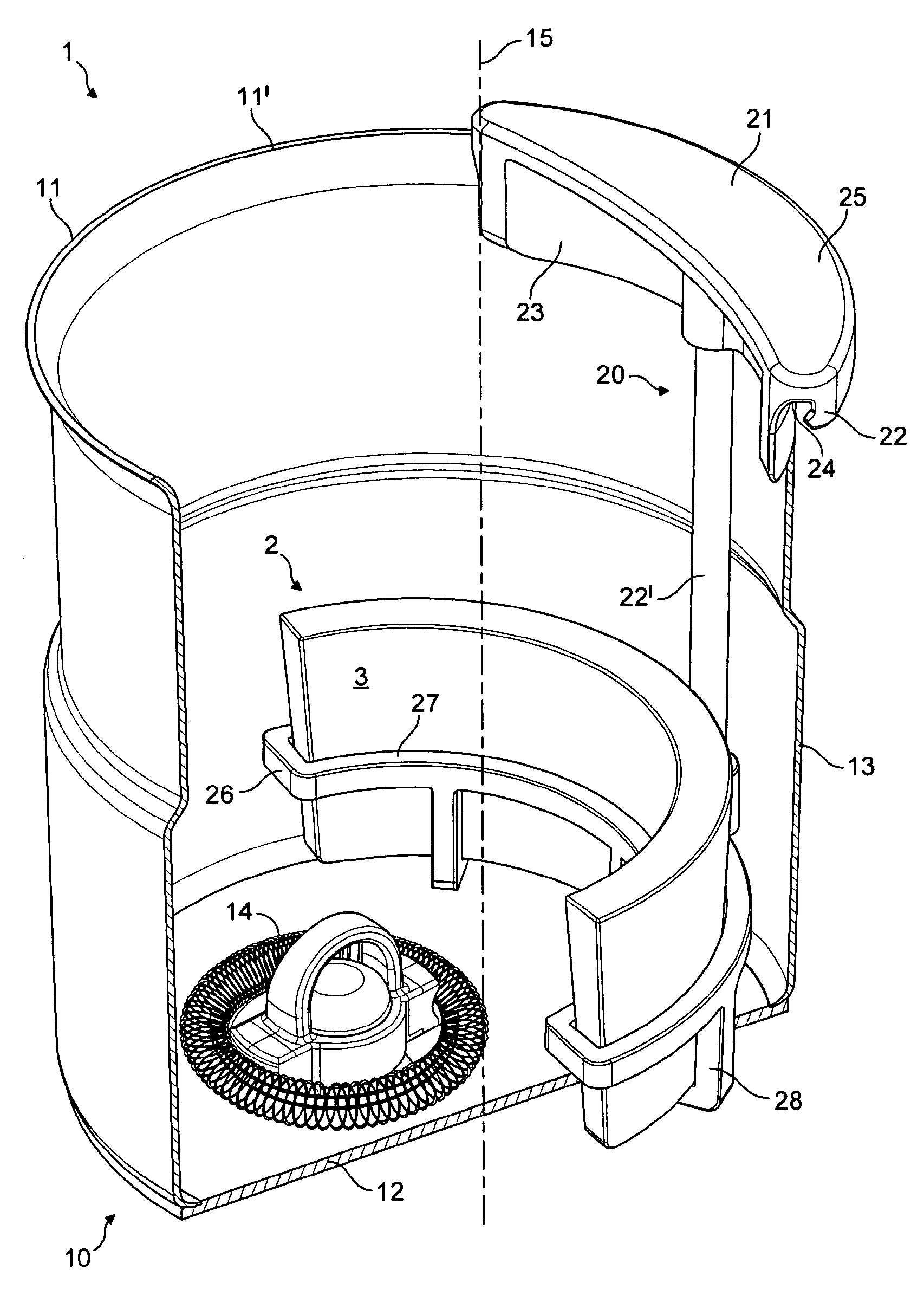 Arrangement for mixing a flavouring ingredient with a liquid carrier