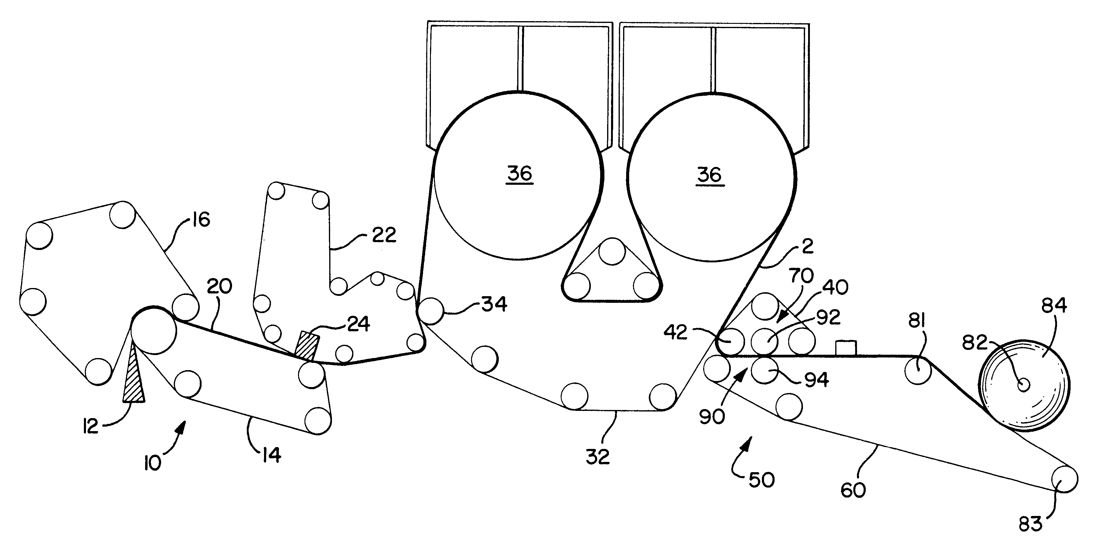 Apparatus for calendering a sheet material web carried by a fabric