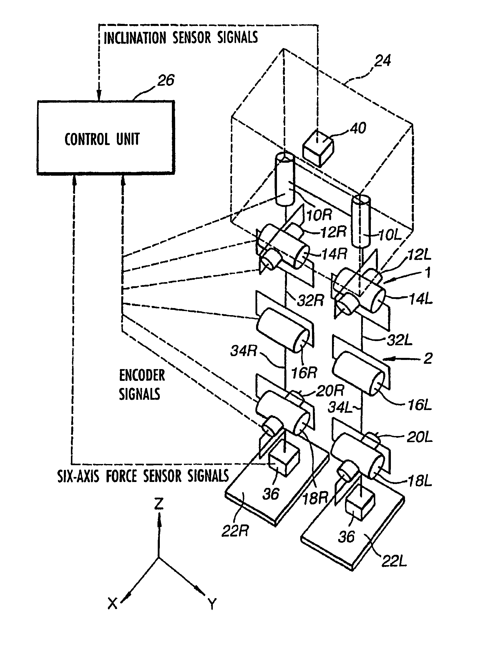 Controller of legged mobile robot