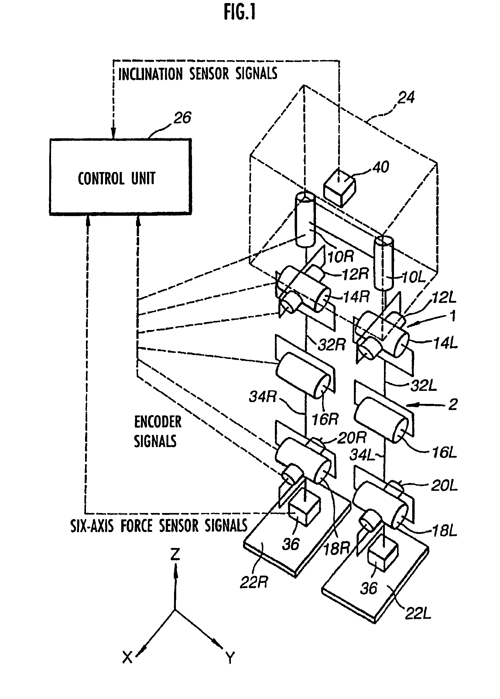 Controller of legged mobile robot