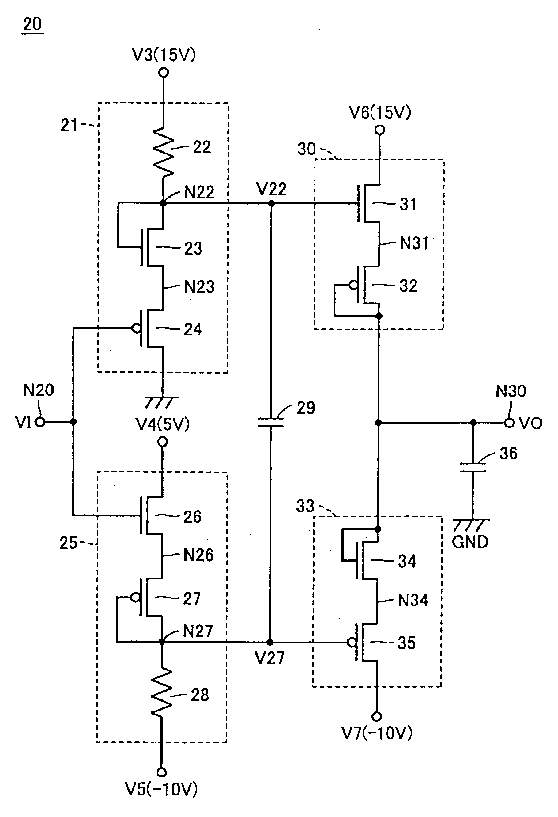 Drive circuit with low current consumption