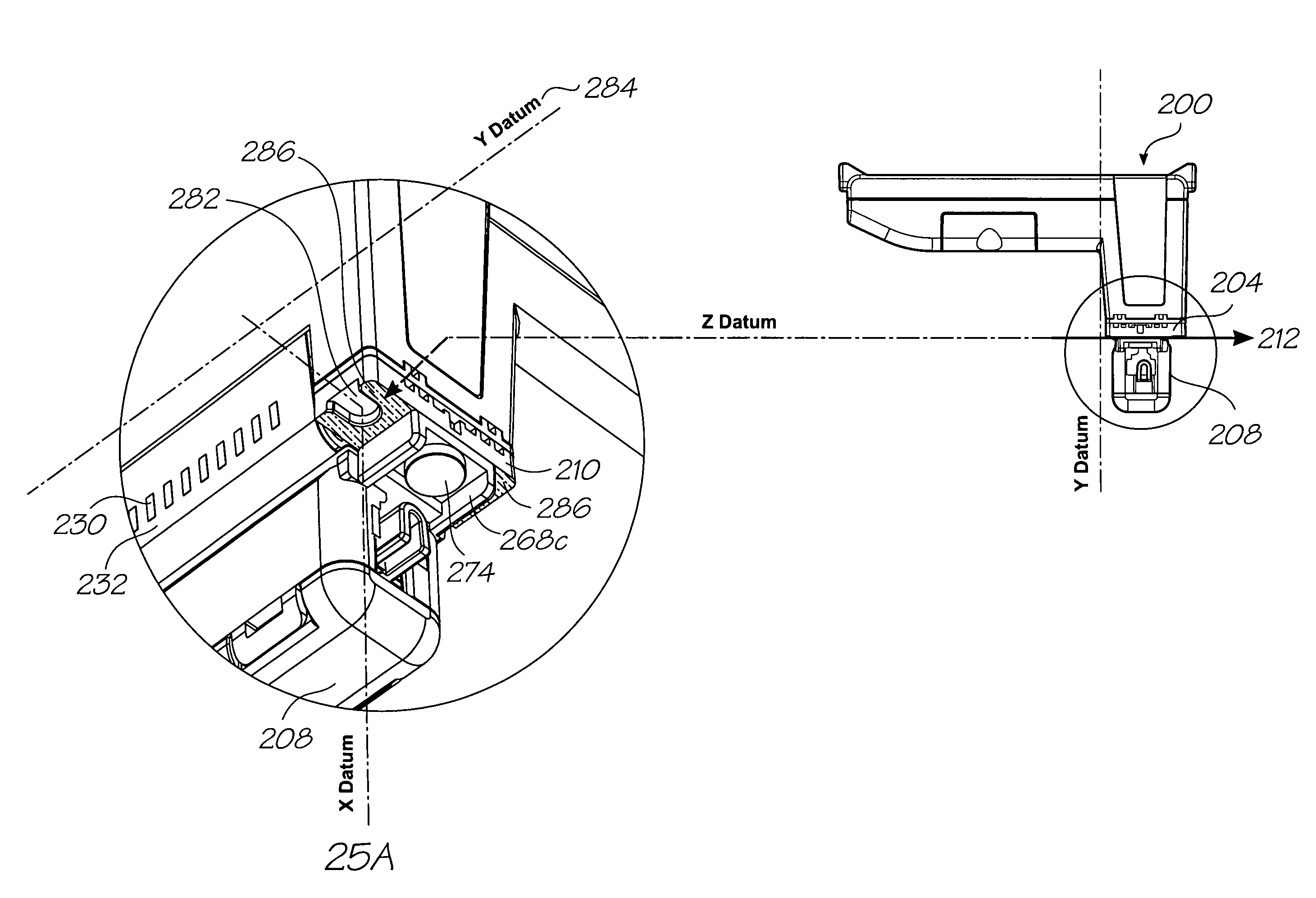 Printing cartridge having self-referencing printhead