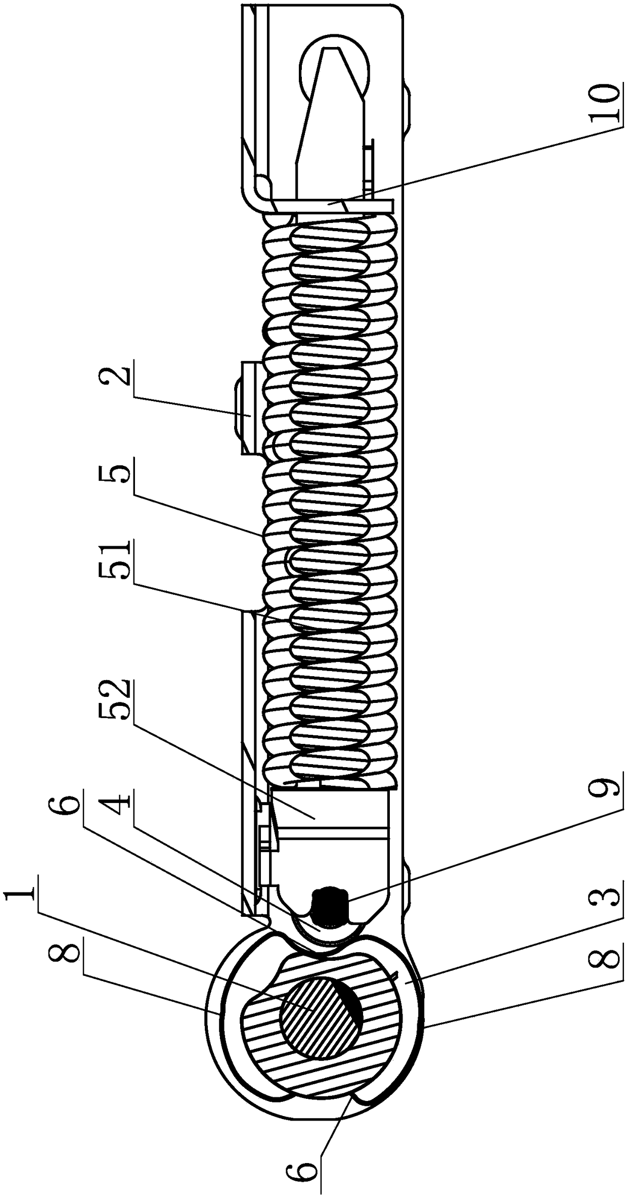 Refrigerator door closing device with free suspension function