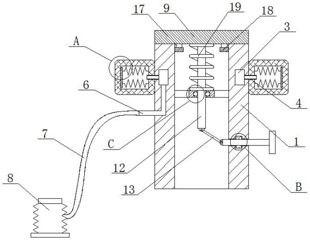 Nasal cavity hemostasis device for blood disease patient