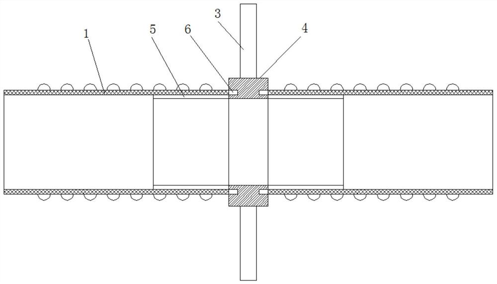 An mpve double-wall corrugated pipe connection sealing device