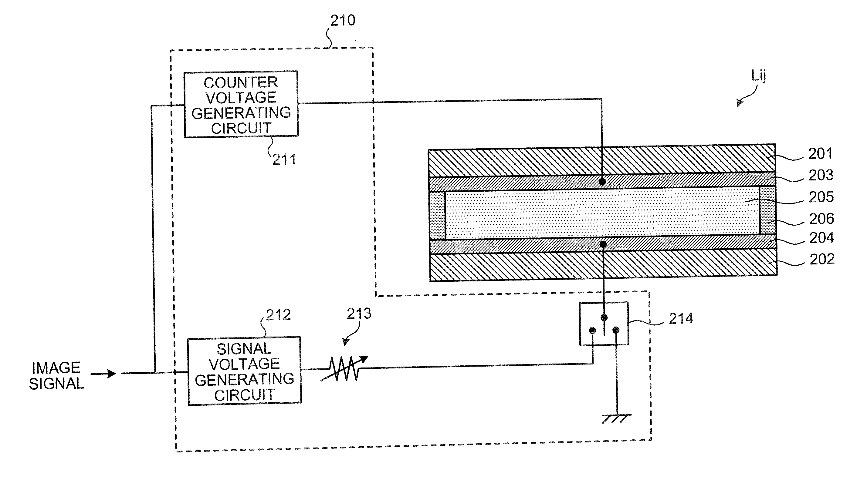 Display apparatus and display element driving method