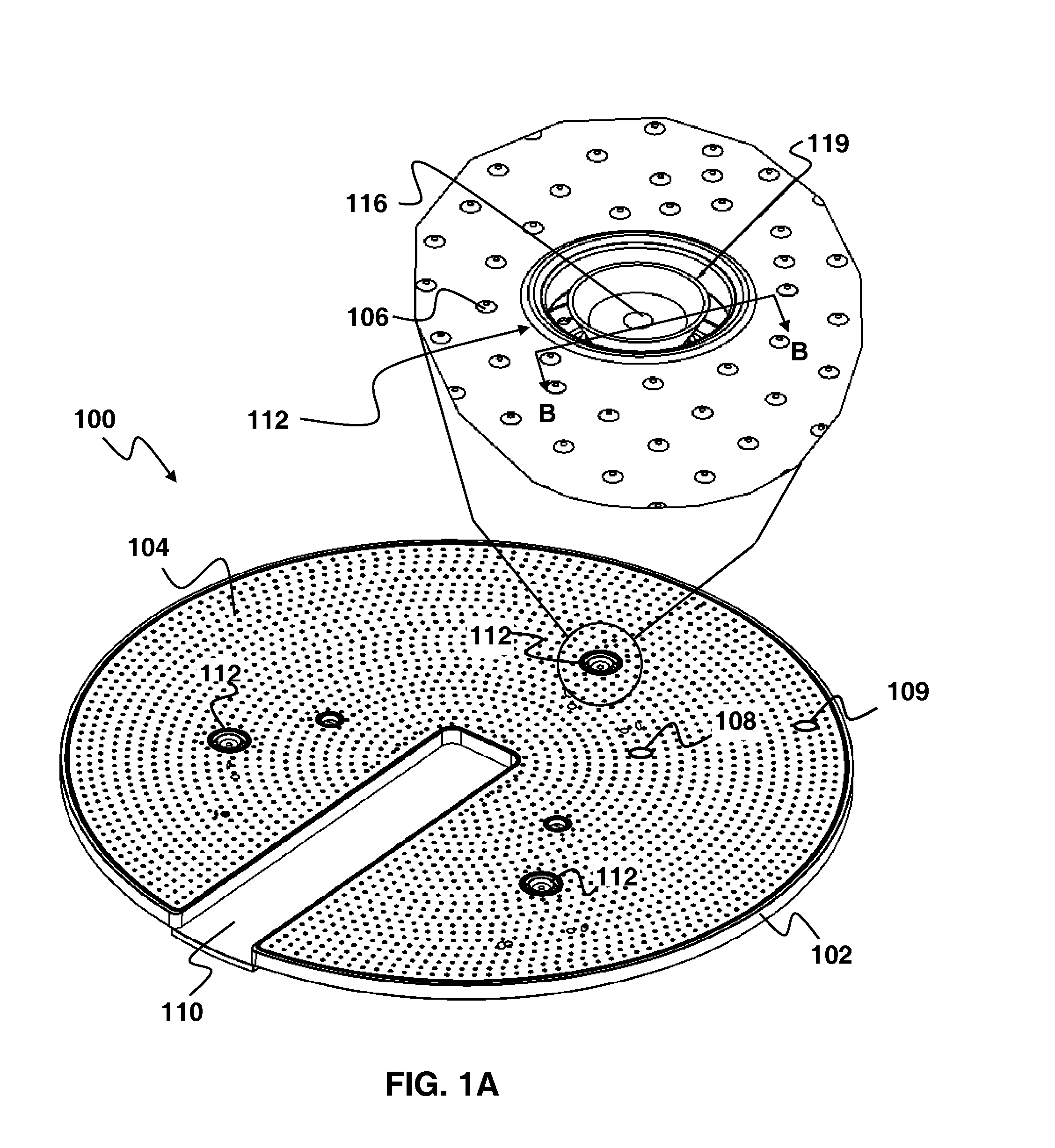 Pin lift chuck assembly for warped substrates