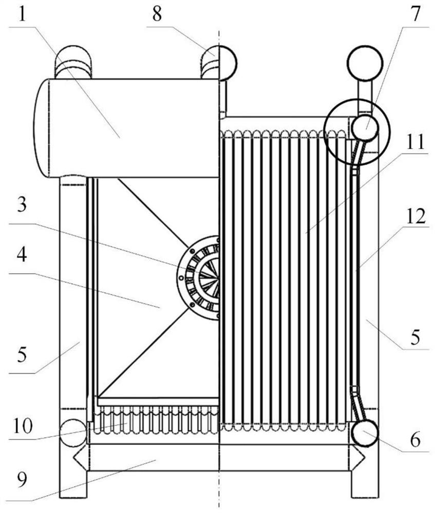 Premixed water-cooed combustion corner tube steam boiler