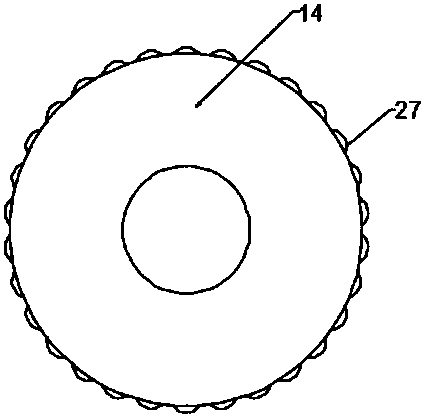 Double grinding and crushing device for biological medicine