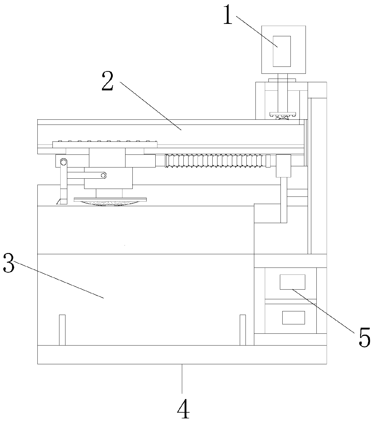 A device for polishing tree ring samples by scraping with a knife and a convex grinding wheel in stages