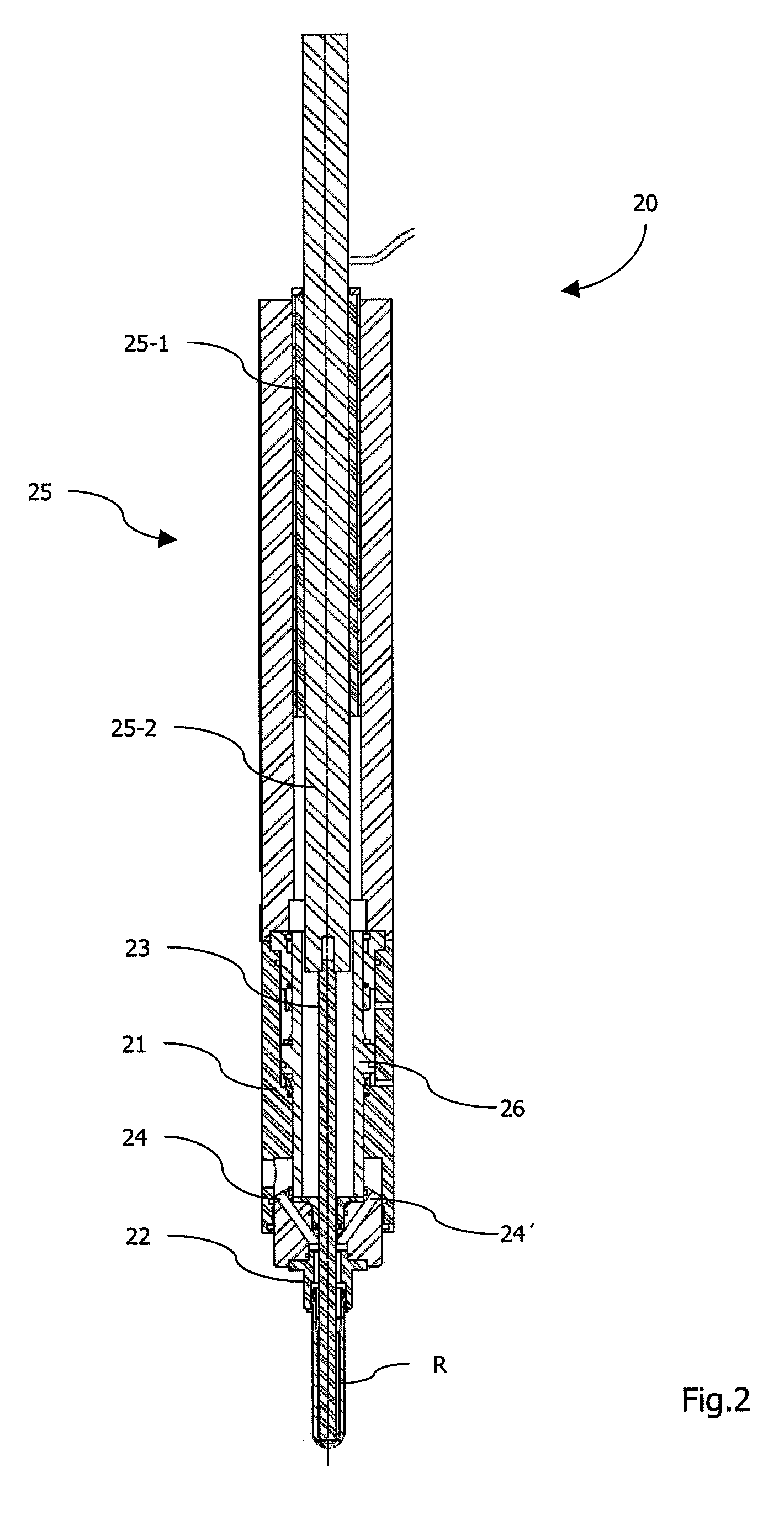 Devices and method for draw blow moulding a container and the corresponding use