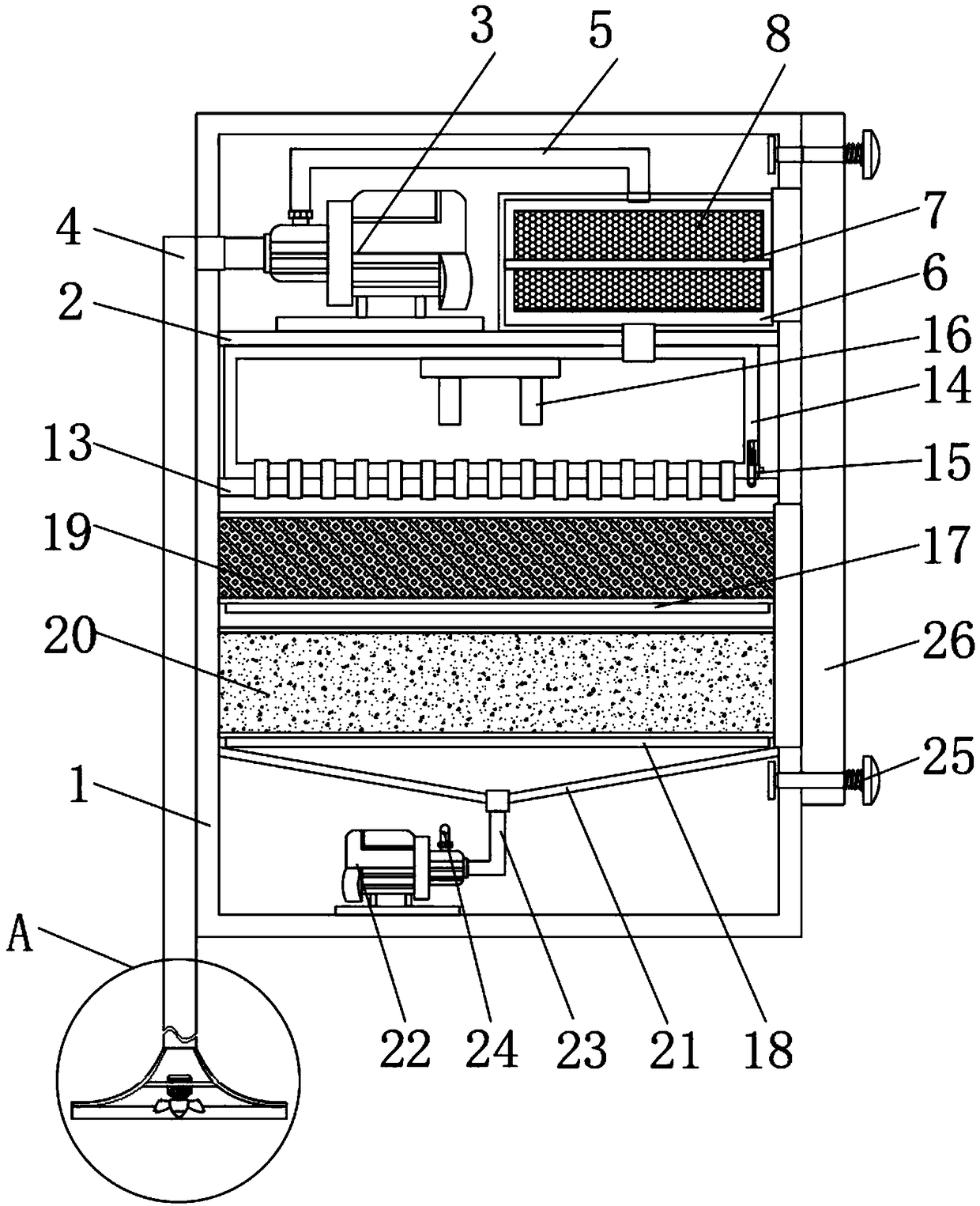 Water purifying device for fish tank