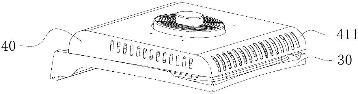 Vehicle air conditioner with overhead condenser