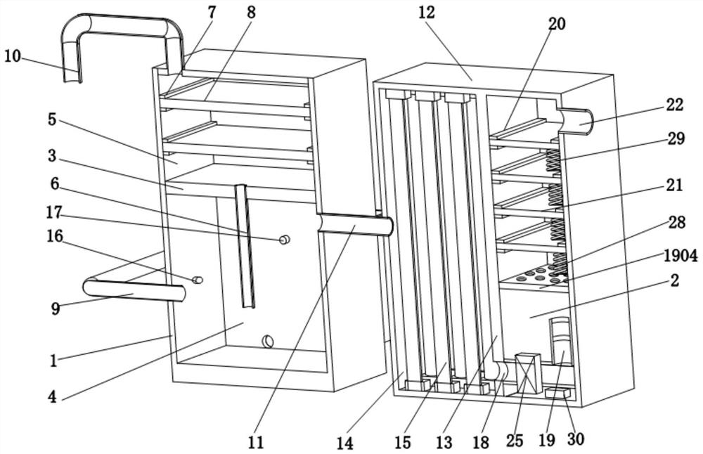 Dust collection and treatment device for rubber processing