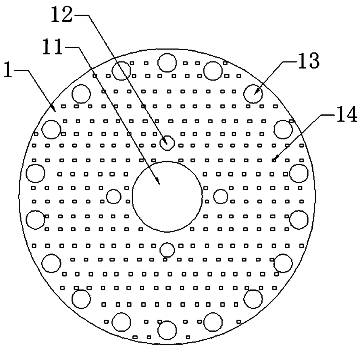 Novel fan metal supporting plate and manufacturing equipment