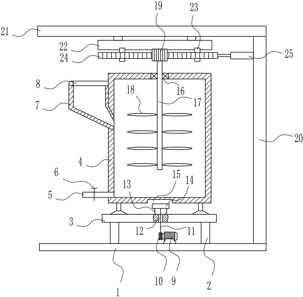 Raw material high-efficiency stirring device for lithium battery manufacturing technology