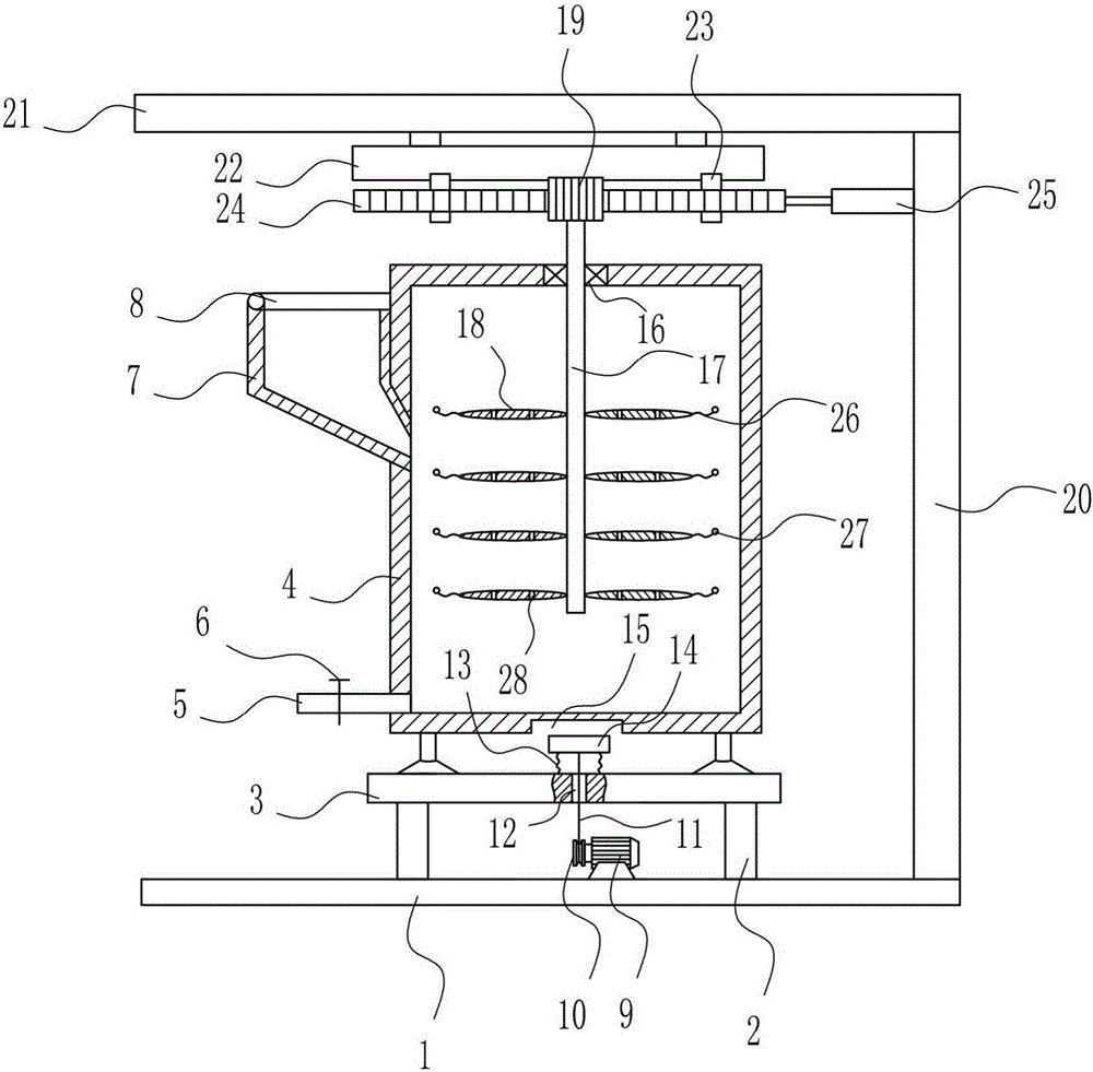 Raw material high-efficiency stirring device for lithium battery manufacturing technology